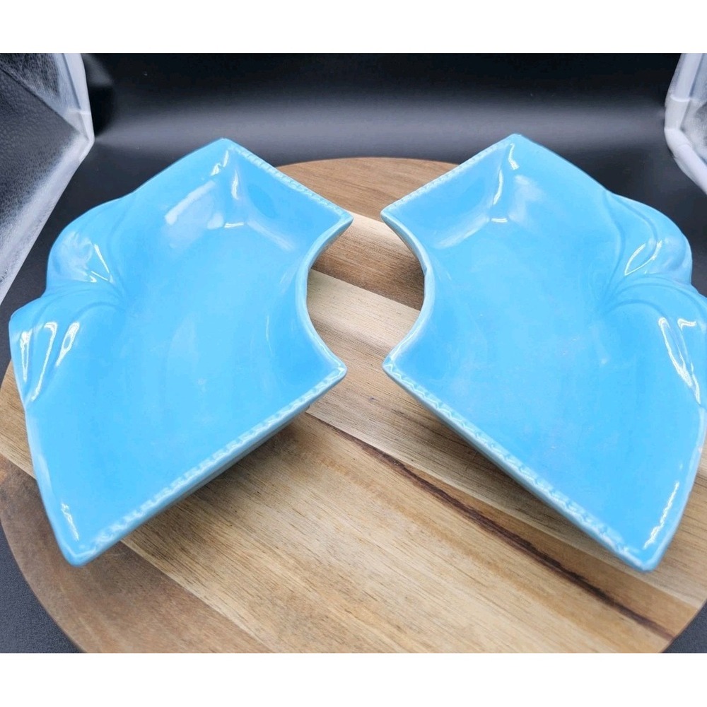 Set Of 2 Vintage California Pottery Lazy Susan Serving Bowls #B273‎